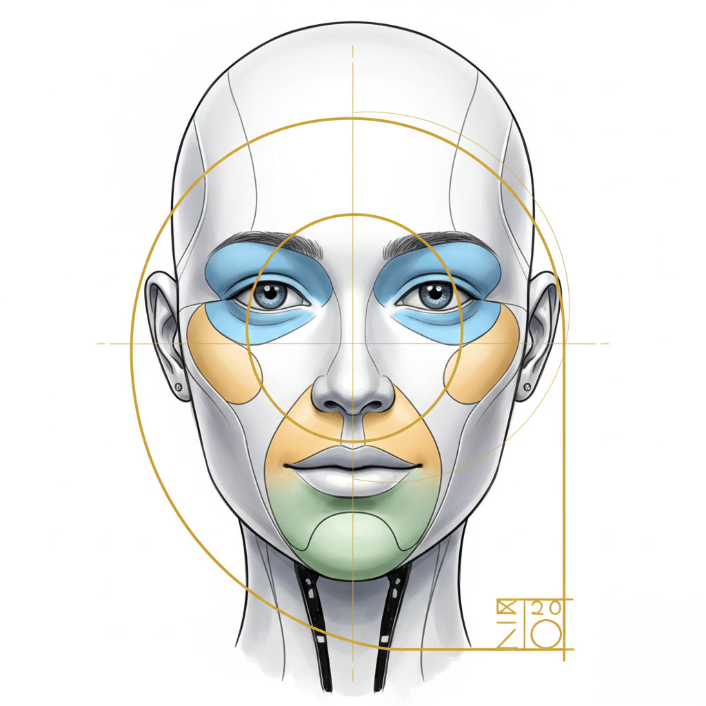휴머노이드 얼굴 비례(비율) 설계 원칙: 1:1.618은 참고값, 안정감은 ‘허용 범위’에서 만듭니다