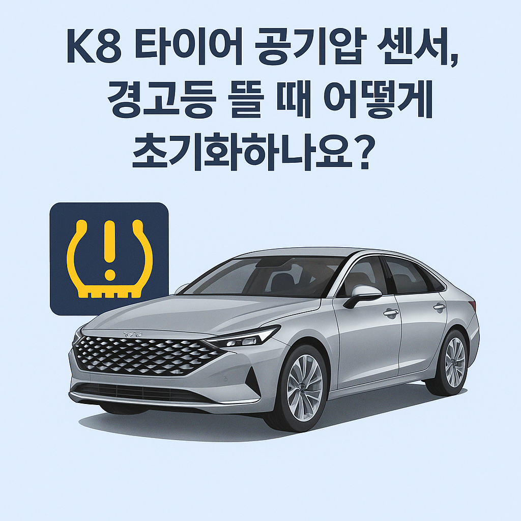 K8 타이어 공기압 센서, 경고등 뜰 때 어떻게 초기화하나요