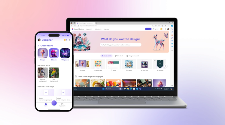 Microsoft의 Designer AI 이미지 생성기가 iOS와 Android에 도입! (이미지출처-venturebeat)