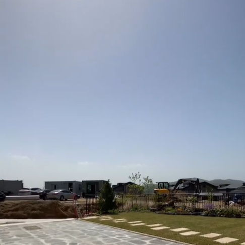 정원에서 바라보는 풍경.