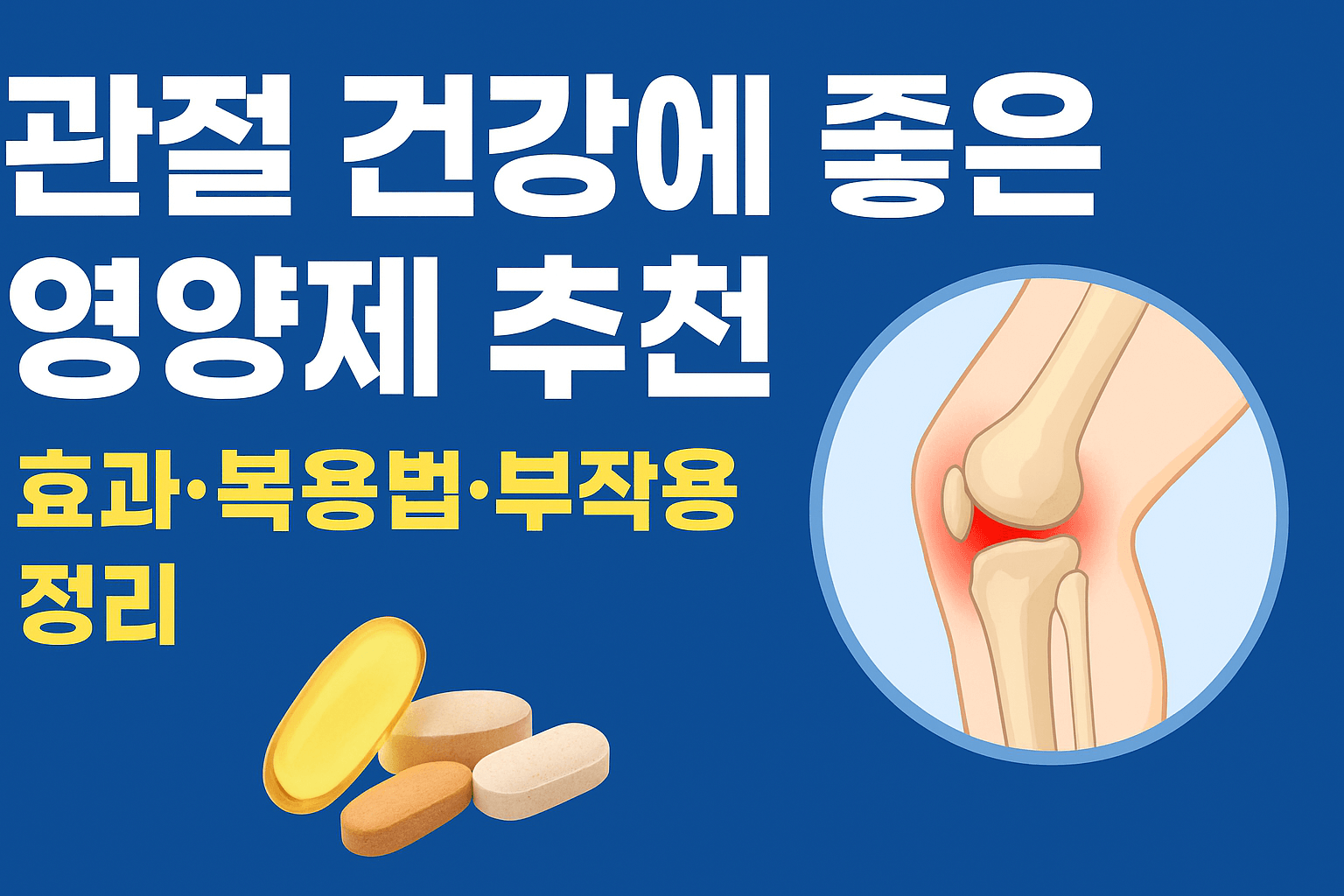 관절 건강에 좋은 영양제 추천