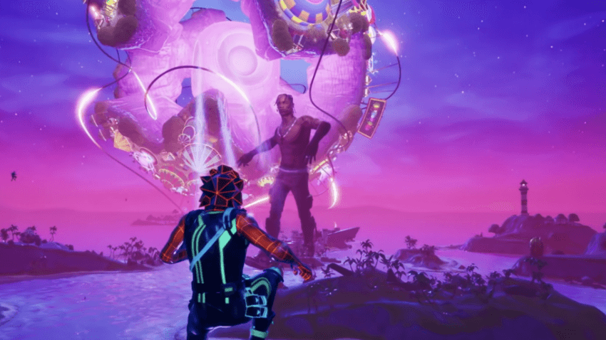 포트나이트에서-콘서트하고-있는-트래비스-스캇