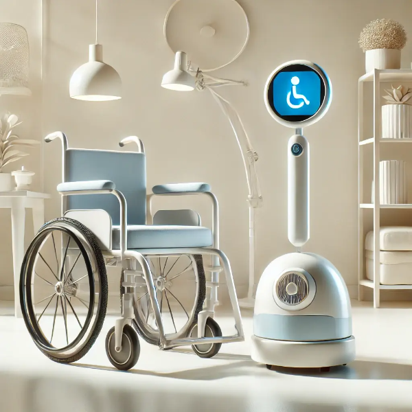 하얀 배경 위에 깔끔하게 배치된 보조기구의 전문 스튜디오 촬영 사진