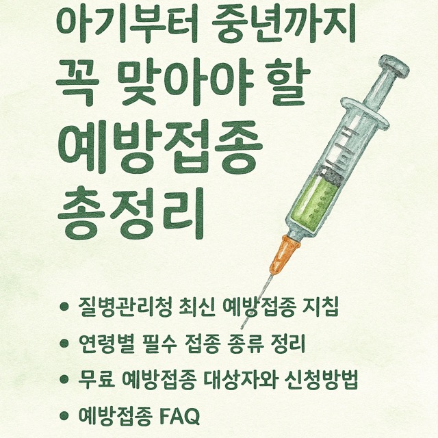 예방접종 정리 포스터(출처: 자체제작)