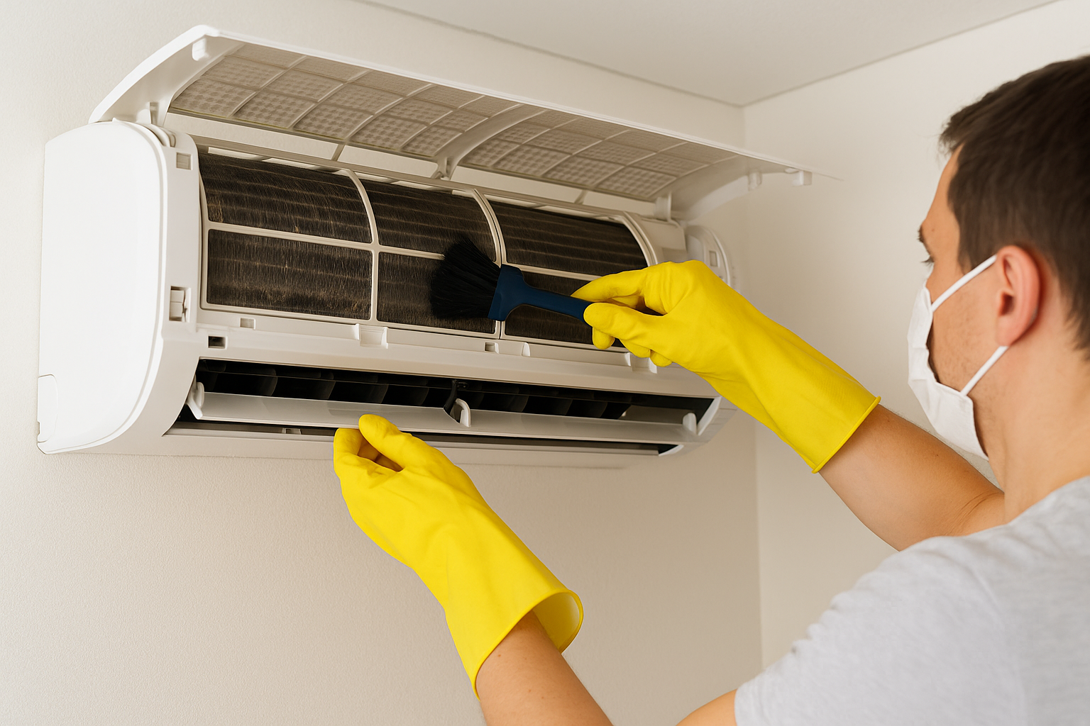 벽걸이 에어컨 청소 방법