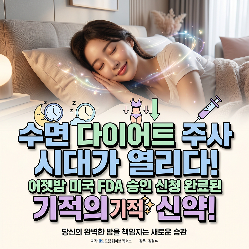 수면 다이어트 주사 시대 개막! 어제 밤 미국 FDA 승인 신청한 기적의 신약