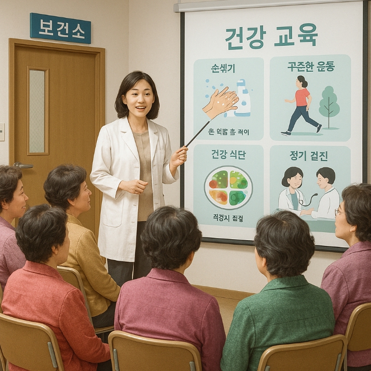 보건 교육 관련 자료 사진