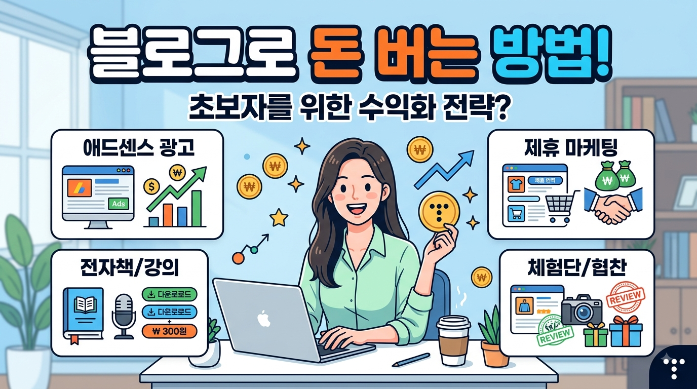 블로그로 돈 버는 방법! 초보자를 위한 수익화 전략
