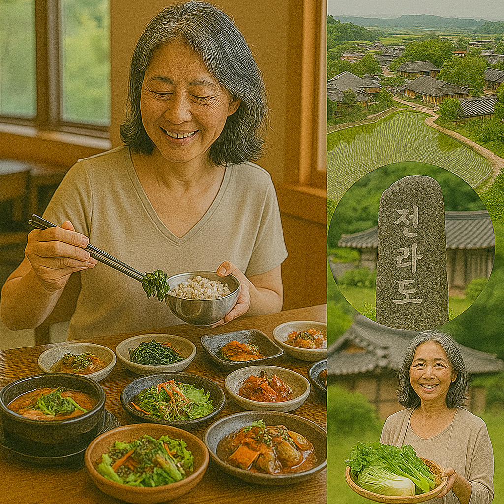 전라도 중년 맞춤 건강밥상 (한식 식단, 저염 조리법, 로컬 재료)
