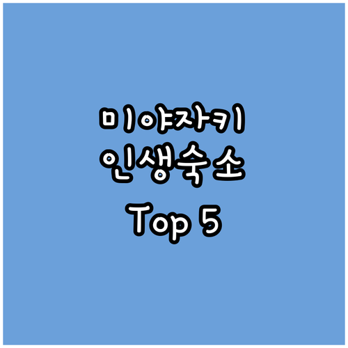 미야자키 숙소 추천 리스트 5곳 위치..
