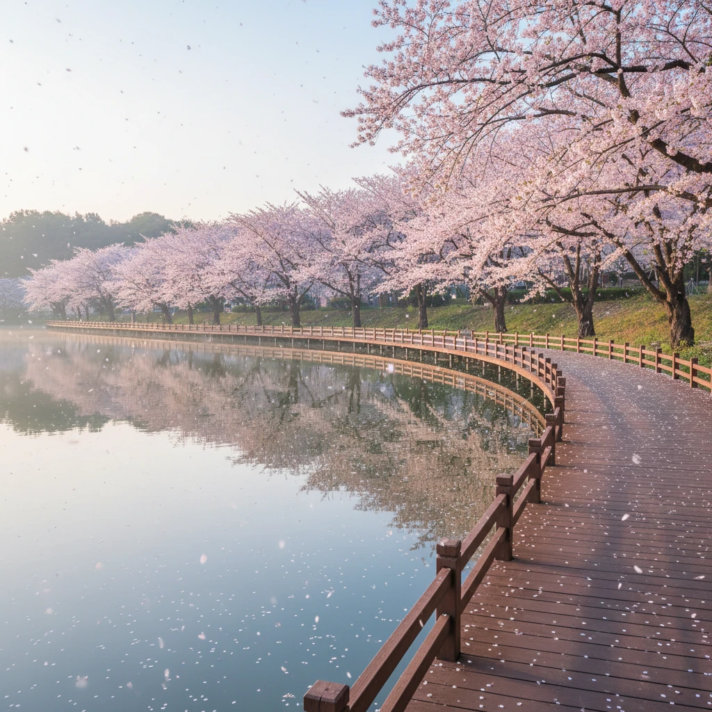 의왕 벚꽃 개화 시기 및 시청 앞 차..