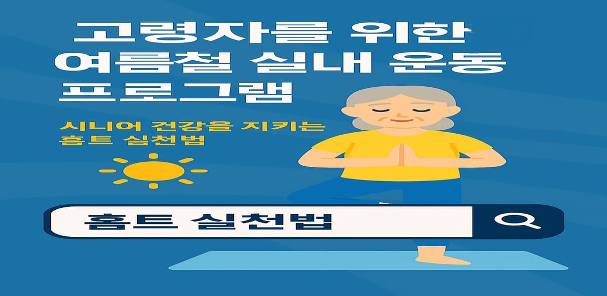 “고령자를 위한 여름철 실내 운동 프로그램을 소개하는 썸네일 이미지”
