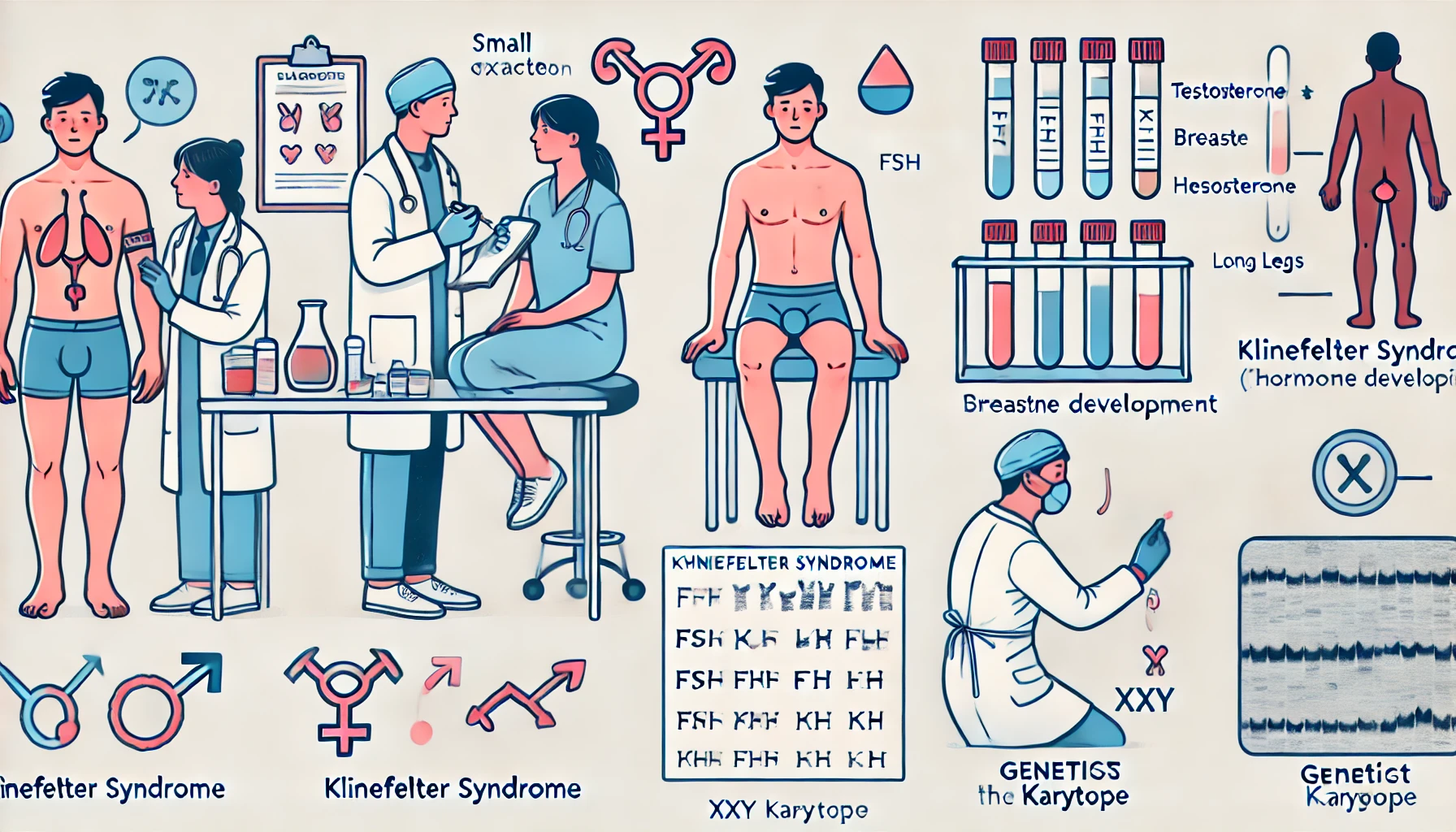 클라인펠터 증후군 증상, 진단 그리고 치료: 클라인펠터 증후군의 진단