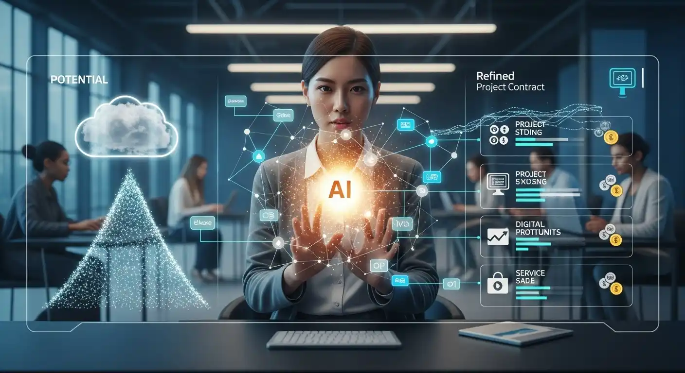 <img src="ai_drives_digital_economy_and_unlocks_personal_potential.webp" alt="AI가 디지털 경제 변화 속에서 개인의 잠재력을 수익으로 전환하는 장면을 표현한 이미지 입니다">