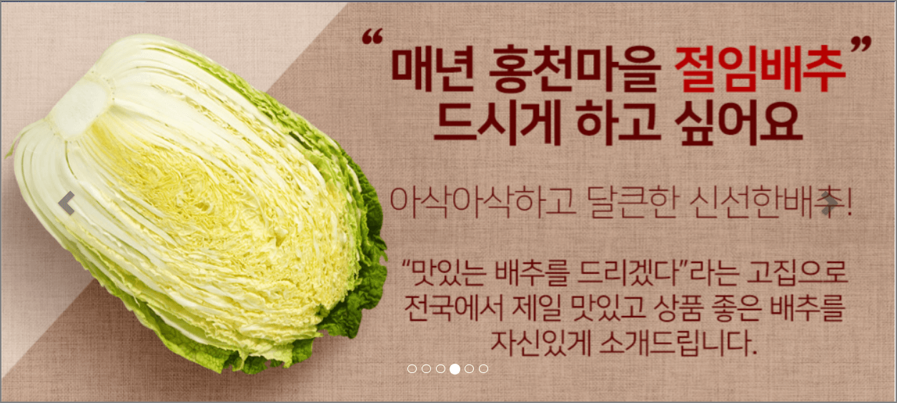 홍천마을 절임배추 20kg