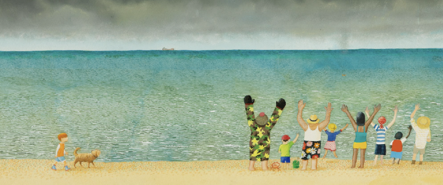 <A Boy, His Dog and the Sea> Anthony Edward Tudor Browne, 2023