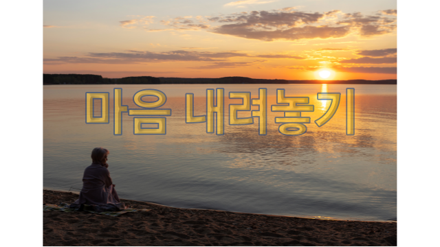 여인-해변가에-앉아-해를-보는-장면