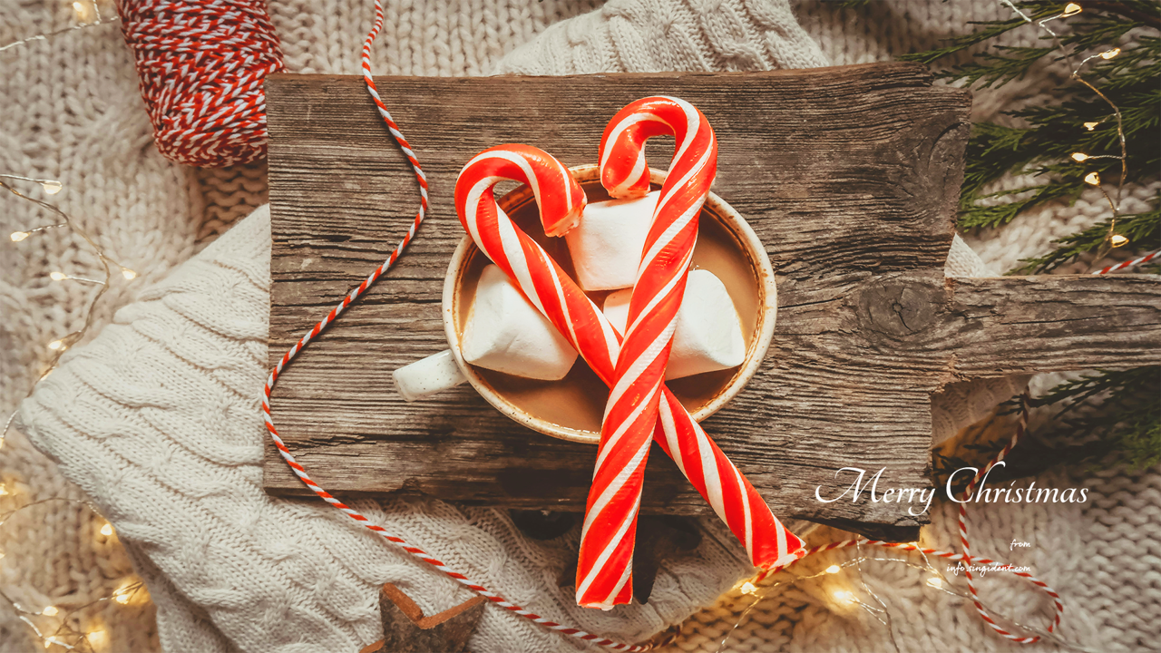 04 크리스마스 지팡이 사탕 C - Merry Christmas 크리스마스배경화면