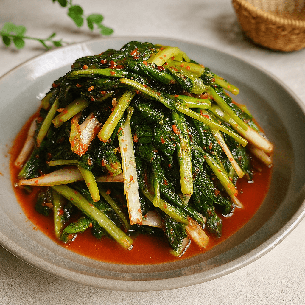 전북 남원의 열무로 만든 저염 김치