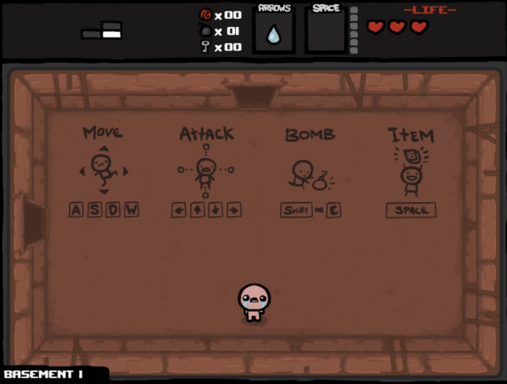 더-바인딩-오브-아이작-플래시게임-시작-화면