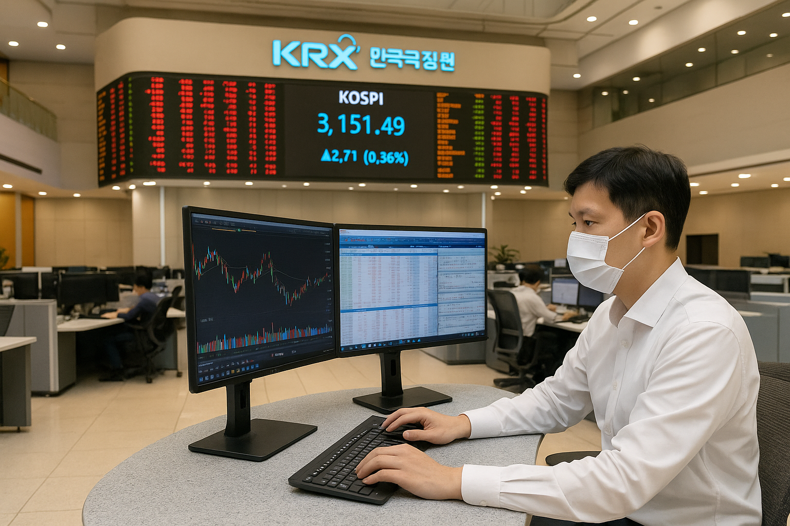 한국 증권사 직원 가상 이미지