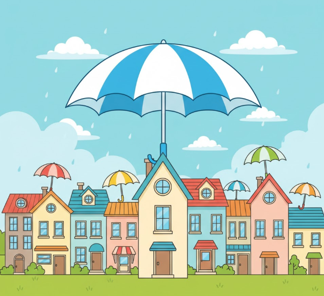 보험사별로 상이한 보장 범위를 우산의 크기로 비유