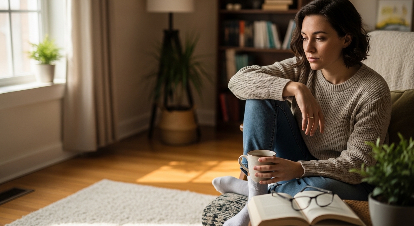 건강을 고민하고 있는 한 여성 썸네일