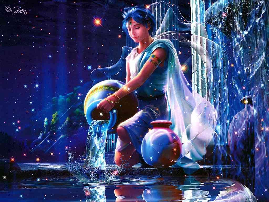 aquarius abstract painting