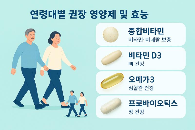 50대 영양제 추천 종류별 비교 차트