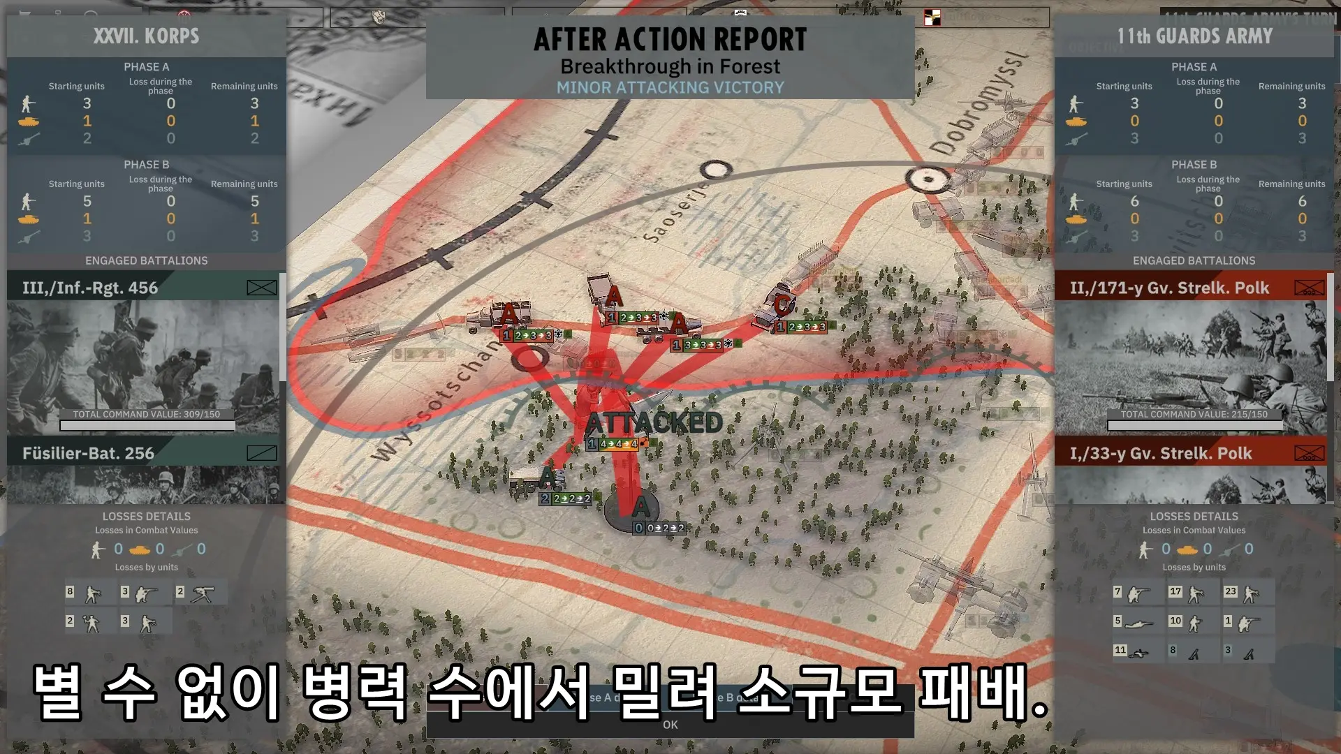 전투 결과.