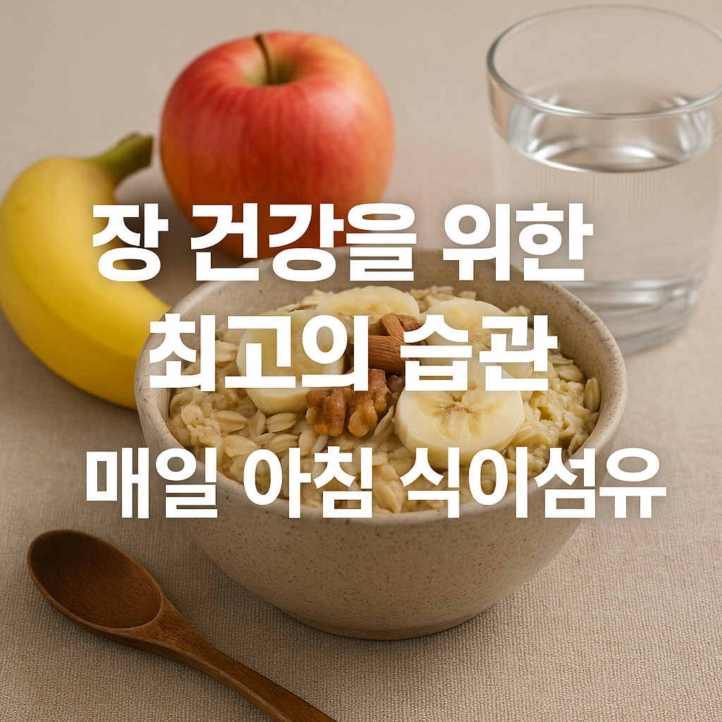 장 건강을 위한 최고의 습관 매일 아침 식이섬유