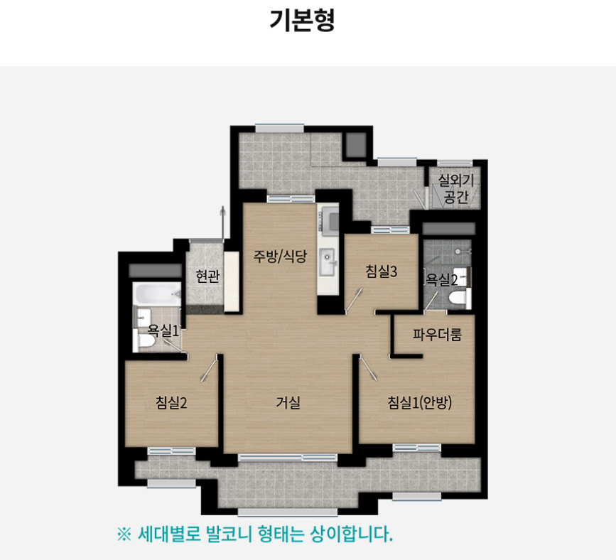 74A 기본형 평면도