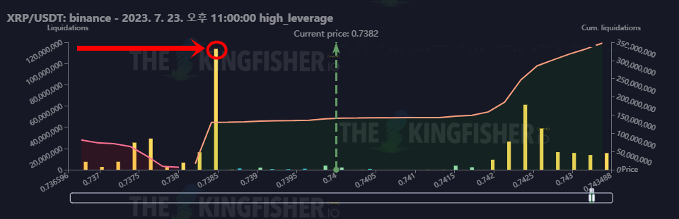 리플 고 레버리지 청산맵