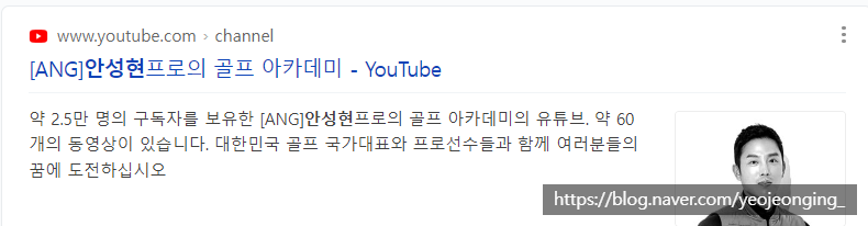 안성현 골프