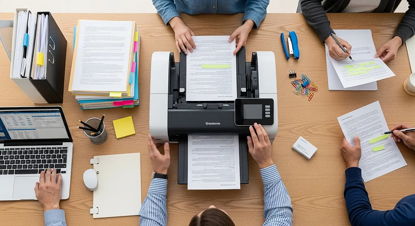 서류처리하는 이미지