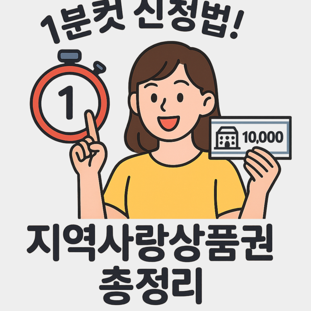 1분컷 신청법 ! 지역사랑 상품권 총정리
