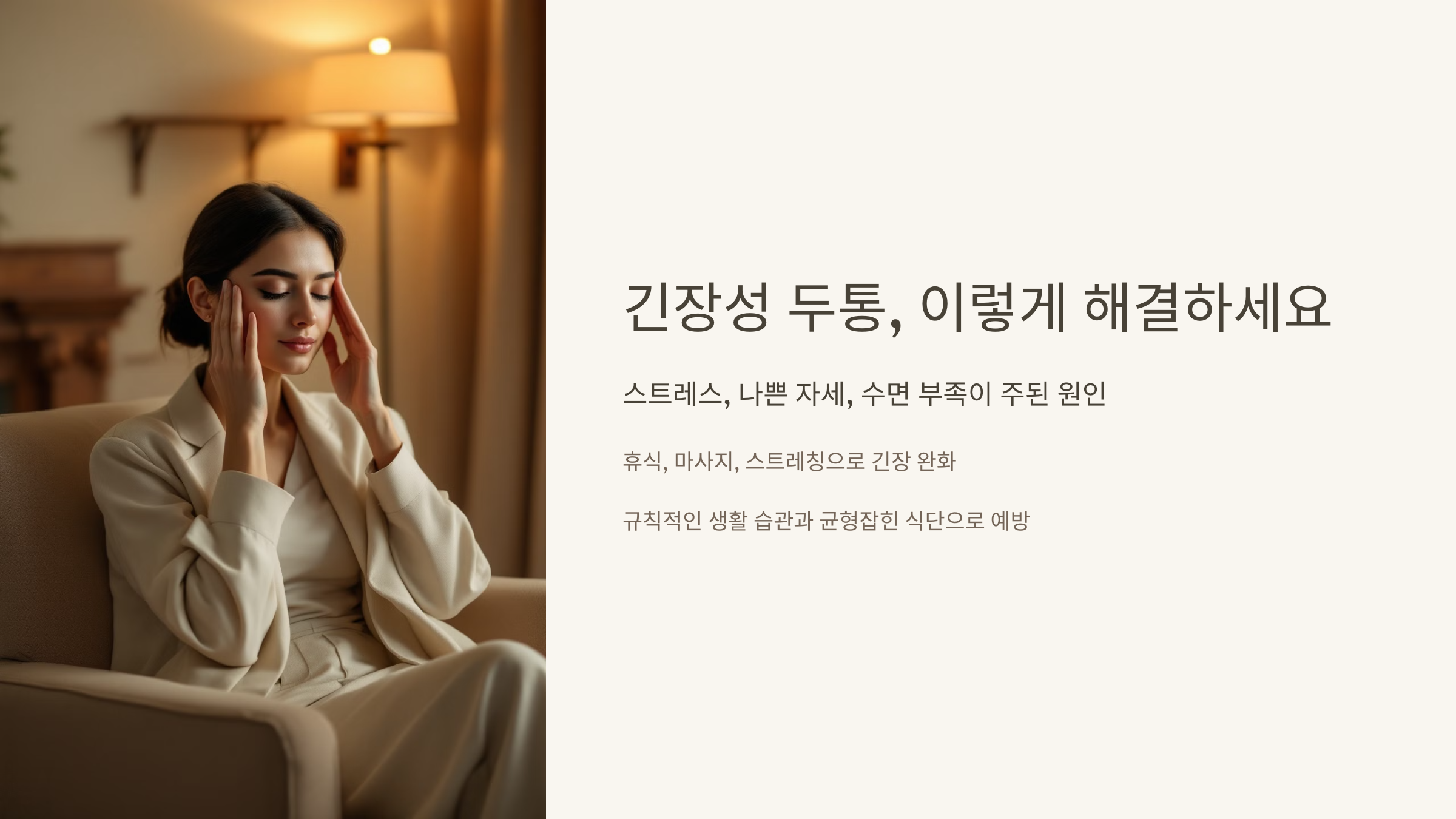 긴장성 두통 해결법