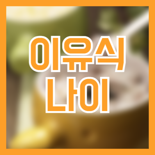 이유식 나이 단계적인 진행방법과 가이드 체크!