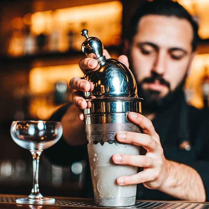 골든 캐딜락 재료 - 갈리아노, 화이트 카카오 리큐르, 생크림