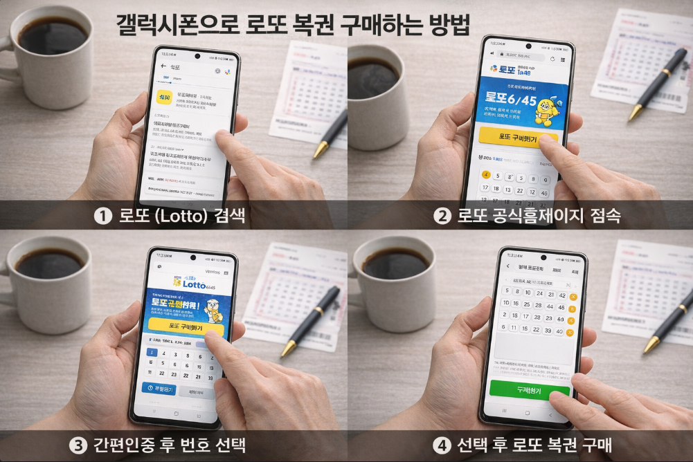 갤럭시폰으로 로또 복권 구매하는 방법 3분 완벽 정리