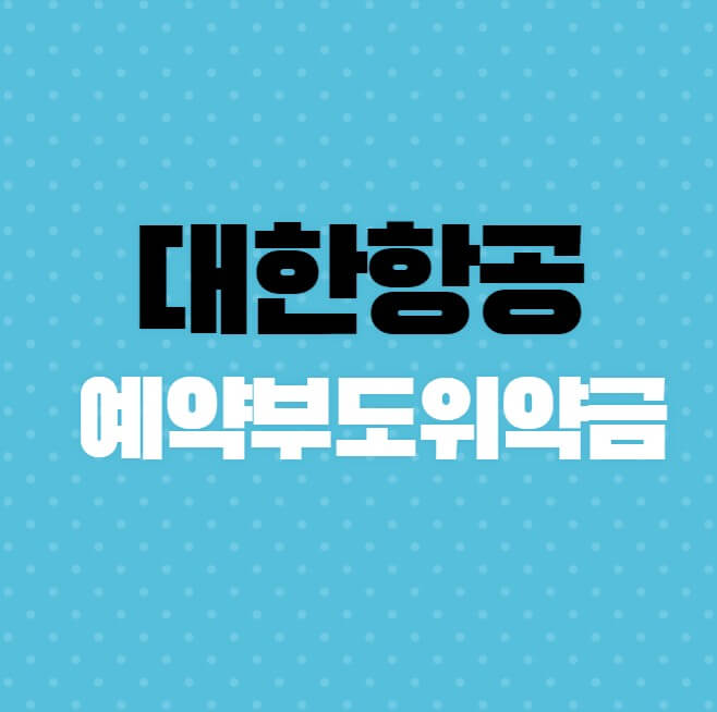 대한항공-예약부도위약금