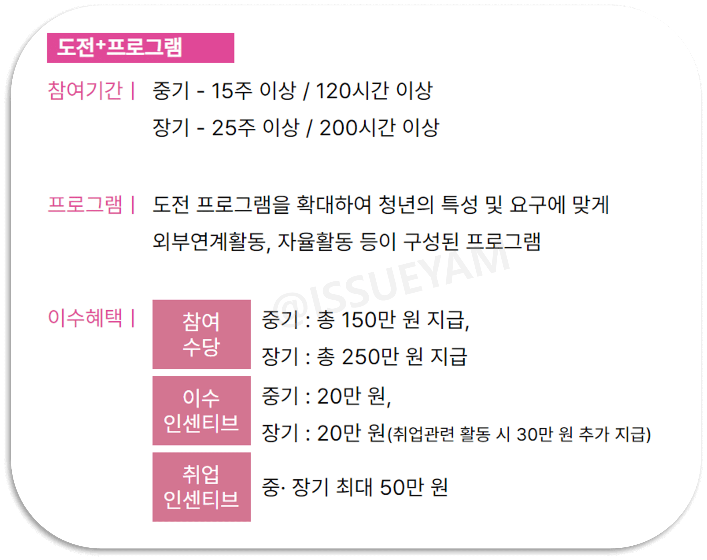 청년도전 지원사업 도전+프로그램