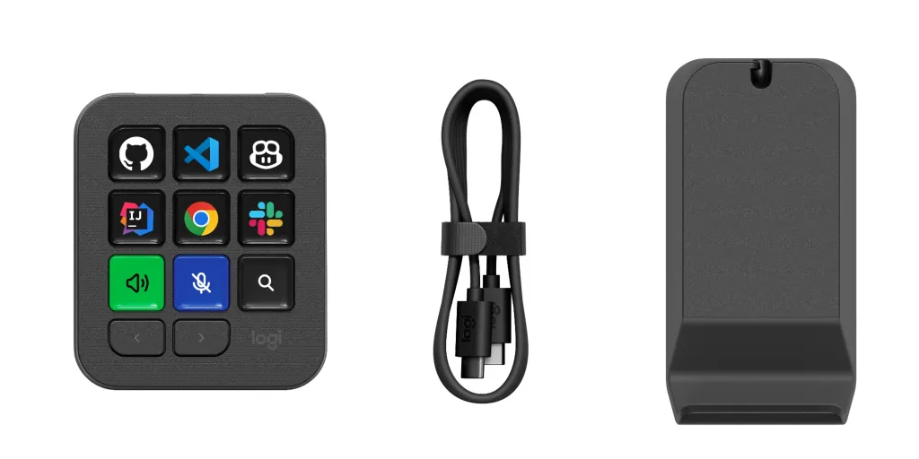 로지텍 MX Keypad Graphite Pale Grey 색상 USB-C 연결 크기 디자인