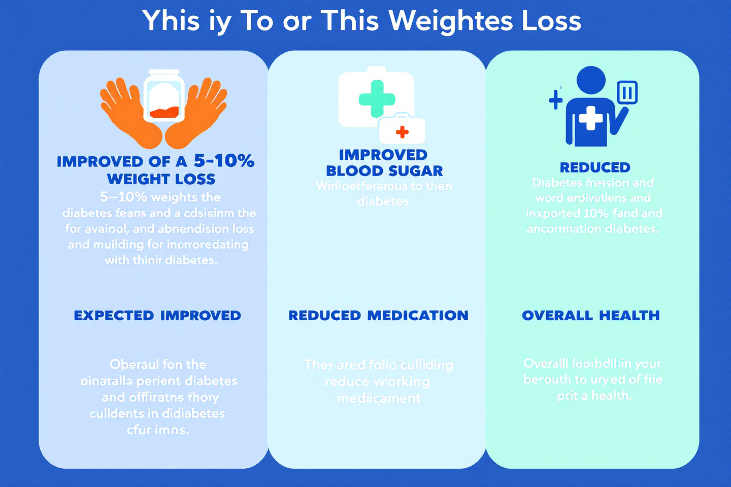 "체중 5~10% 감량 시 기대할 수 있는 당뇨 개선 효과 요약 인포그래픽"