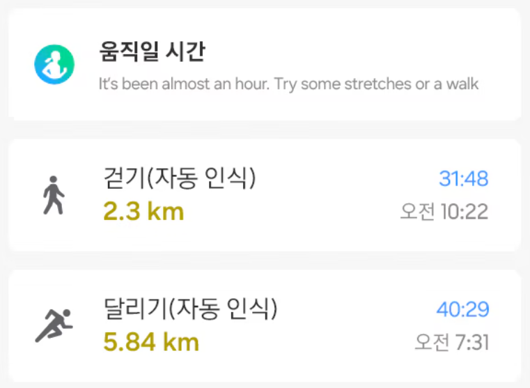운동 관리