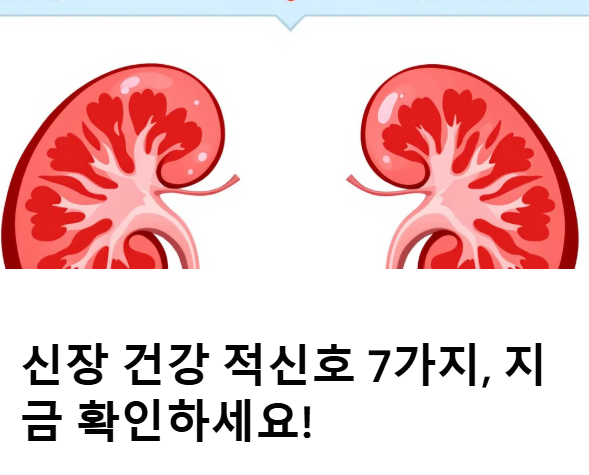 신장 기능 저하 증상 체크리스트 7가지