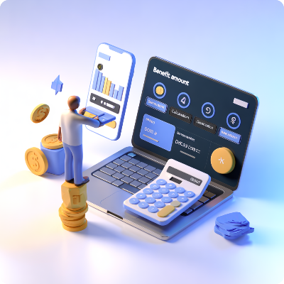 실업급여 모의계산 이미지