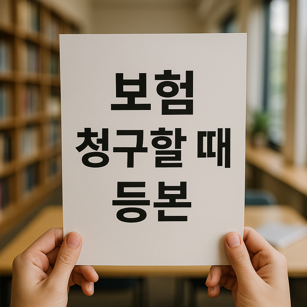 보험 청구할 때 등본