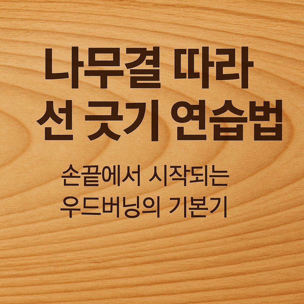 나무결 따라 선 긋기 연습법