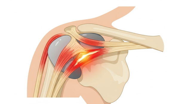 회전근개 힘줄 염증과 손상 일러스트